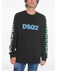 DSquared² - Logo-Print Long-Sleeve T-Shirt - Lyst