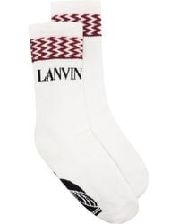 Lanvin - Curb Sokken Met Logo - Lyst