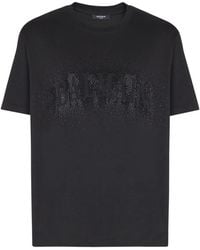 Balmain - Crystal-Embellishment T-Shirt - Lyst