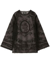 Dolce & Gabbana - Robe en dentelle à effet de transparence - Lyst