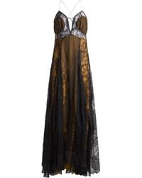 Etro - Maxikleid aus Seide mit Blumenmotiv - Lyst