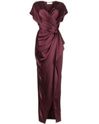 Michelle Mason - Vestido de fiesta con detalle drapeado - Lyst