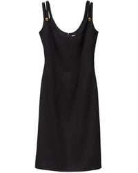 Versace - Robe Mi-Longue En Laine À Fini Grainé - Lyst