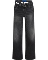KARL LAGERFELD - Cutout Waist Relaxed Jeans - Lyst