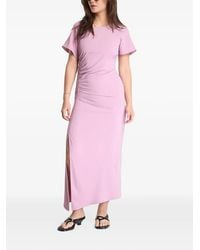 Samsøe & Samsøe - Saalbero Ruched Side-Slit Maxi Dress - Lyst