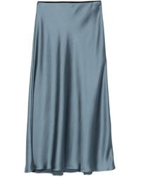 Luisa Cerano - Bias-Cut Satin Midi Skirt - Lyst