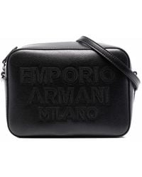 Emporio Armani - Embossed-logo Crossbody Bag - Lyst