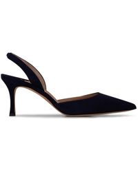 Manolo Blahnik - Escarpins Carolyne 70 Mm En Daim - Lyst