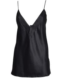 SOLOTRE - Satin-Finish V-Neck Camisole Top - Lyst