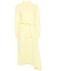 Manuel Ritz - Buttoned Asymmetric Midi Dress - Lyst