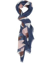 Altea - Abstract-Print Wool Scarf - Lyst