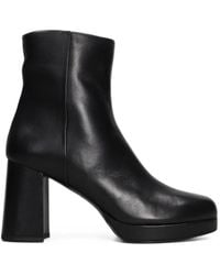 The Seller - Leather Platform Ankle Boots - Lyst