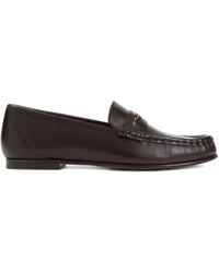 Chloé - Logo Leather Loafers - Lyst