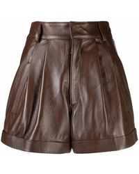 Manokhi - Leren Shorts - Lyst
