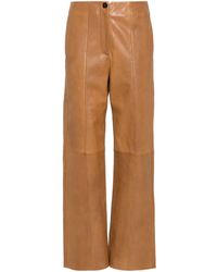 Forte Forte - Leather Straight-Leg Trousers - Lyst