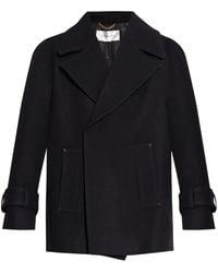Victoria Beckham - Wool Double Breasted Coat - Lyst