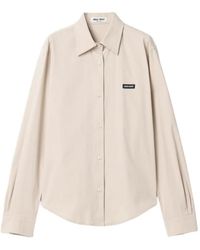 Miu Miu - Stretch-Poplin Shirt - Lyst