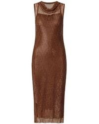 Pinko - Sequin-Embellished Cowl-Neck Dress - Lyst