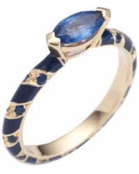 Alice Cicolini 14kt Yellow Gold Memphis Candy Sapphire Ring - Blue