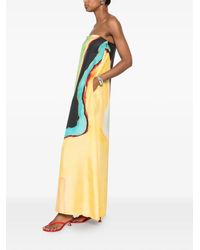 christopher esber aura strapless silk maxi dress Christopher Esber Aura Silk Strapless Maxi Dress