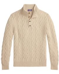 Ralph Lauren - Cable-Knit Polo Shirt - Lyst