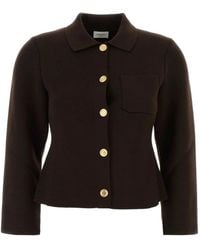 Saint Laurent - Button-Up Wool Cardigan - Lyst