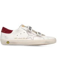 Golden Goose - Old School Star-Patch Leather Sneakers - Lyst