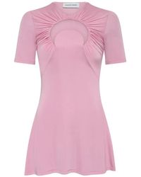 Marine Serre - Moon-Motif Gathered Mini Dress - Lyst