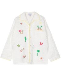 Mira Mikati - Embroidered Cotton Shirt - Lyst