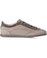 Brunello Cucinelli - Nubuck And Suede Sneakers With Slim Outsole - Lyst