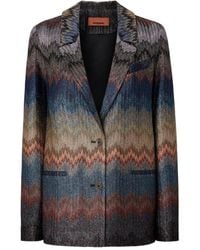 Missoni - Chevron-Pattern Blazer - Lyst