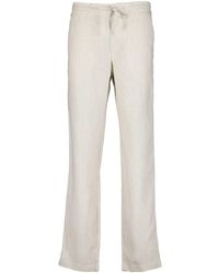 120% Lino - Stripe-pattern Linen Trousers - Lyst