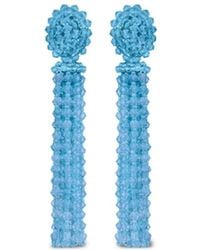 Oscar de la Renta - Beaded Tassel Earrings - Lyst