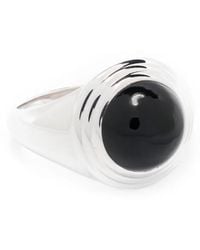 Missoma - Sphere Ridge Onyx Ring - Lyst