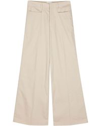 Closed - Pressed-crease Wide Trousers - Lyst