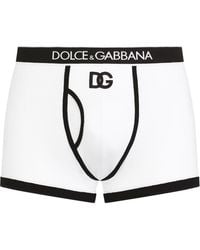 Dolce & Gabbana - Boxer en coton à logo DG - Lyst