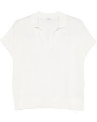 Aspesi - V-Neck Short-Sleeve Top - Lyst