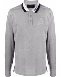 Philipp Plein - Logo Skull Print Polo Shirt - Lyst