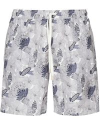 Eleventy - Badeshorts Mit Blumen-Print - Lyst