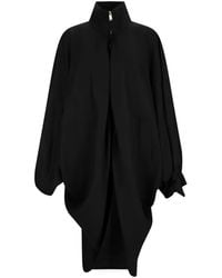 DARKPARK - Norma Zip-Up Draped Coat - Lyst