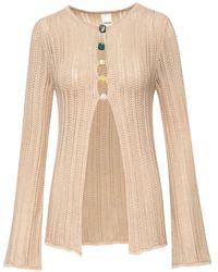 Baobab - Corsica Stone-Embellished Bell-Sleeve Top - Lyst