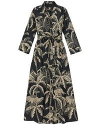 Psophia - Tie-Waist Floral Shirt - Lyst
