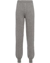 Prada - Tapered Fleece Trousers - Lyst