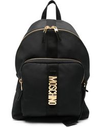 Moschino - Sac À Dos À Plaque Logo - Lyst