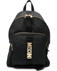 Moschino - Rugzak Met Logoplakkaat En Rits - Lyst