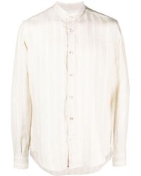 Eleventy - Striped Linen Shirt - Lyst