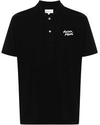 Maison Kitsuné - Handwriting Logo-embroidered Polo Shirt - Lyst