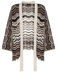 Nenette - Jacquard Zig-Zag Cardigan - Lyst