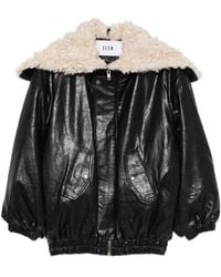 ELEH - Faux-Shearling-Collar Bomber Jacket - Lyst