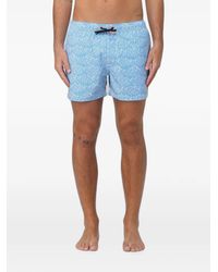 Save The Duck - Coral-Print Swim Shorts - Lyst